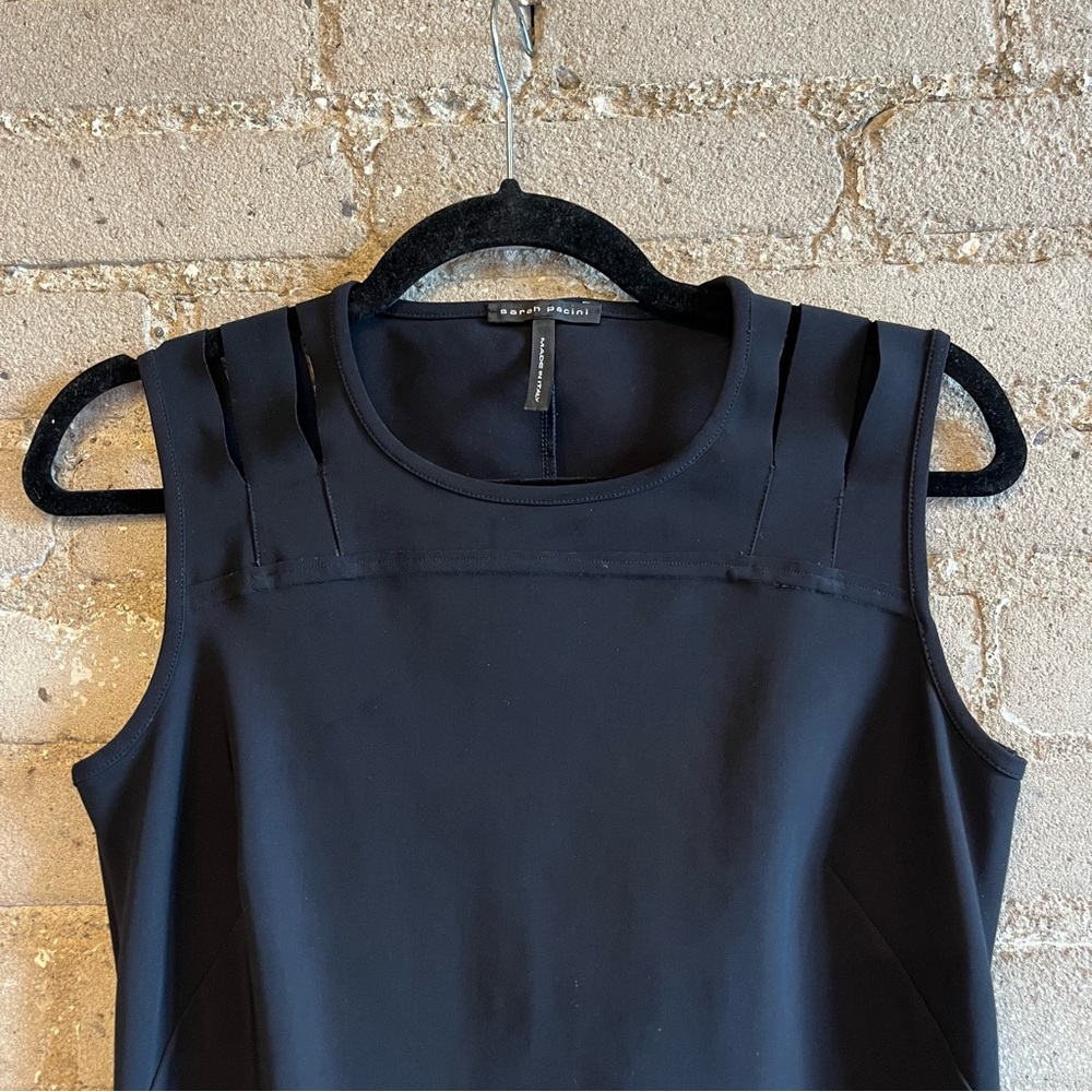 Sarah Pacino Black Sleeveless Sheath Dress - Size S - Picture 3 of 8